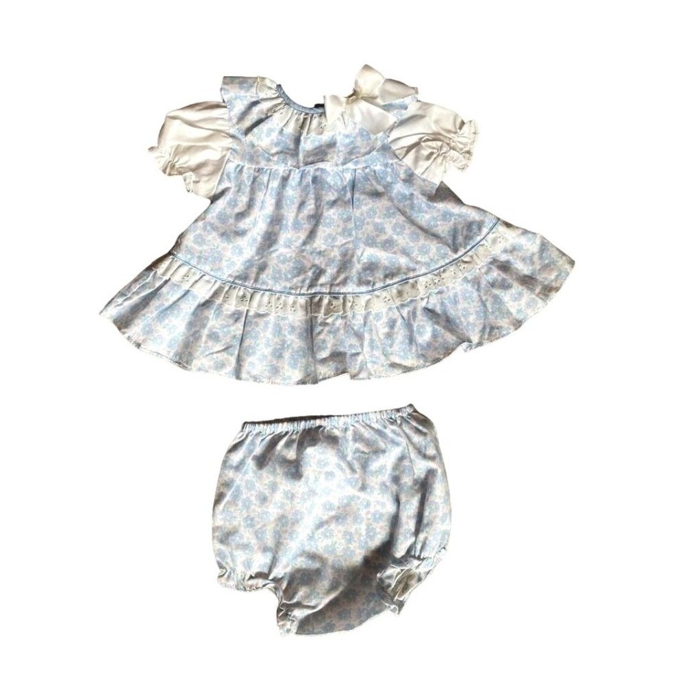 Vtg 3M Sweet Treats Floral Pansy Print Dress & Diaper Cover